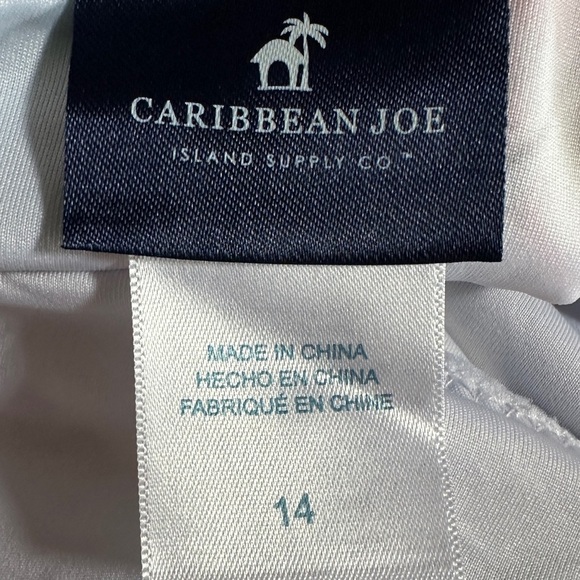 NWT Caribbean Joe Island Supply Co. Ruffle V-Neck One Piece Swimsuit, Size 14 - Picture 8 of 10